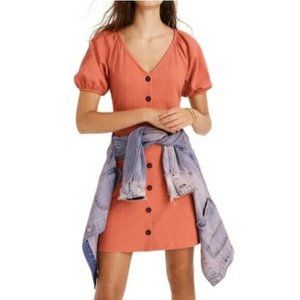 NEW Madewell Texture & Thread Puff Sleeve Button